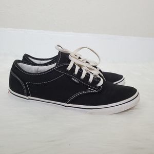 VANS women's Atwood TC9R black canvas skate shoes size 8
